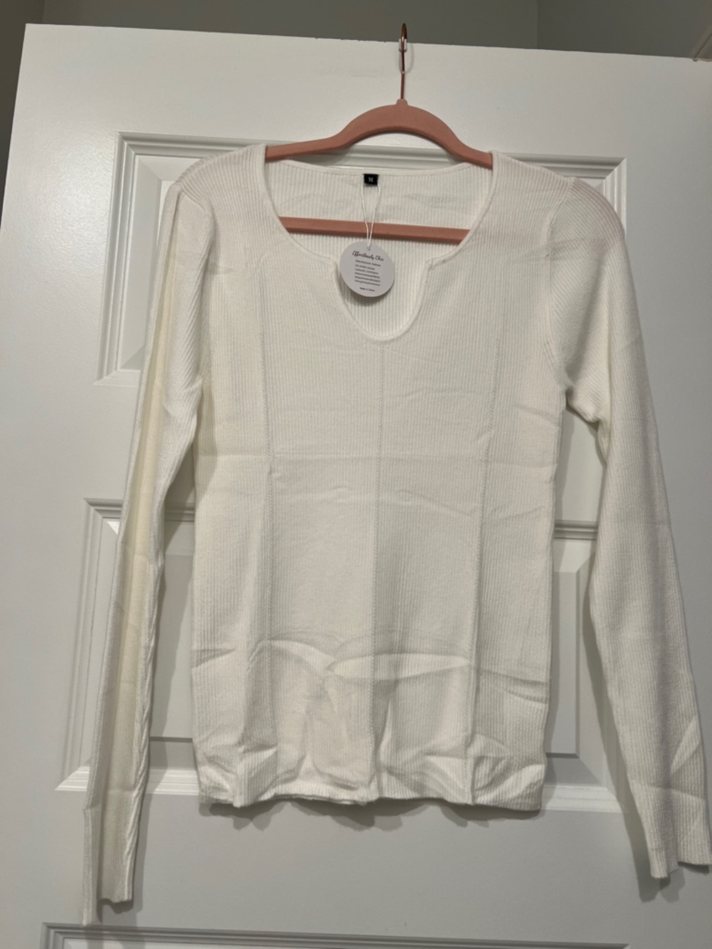 Tano Women's V-Neck Sweater in White